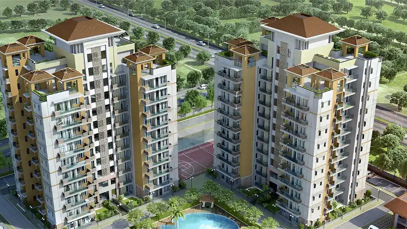 Eldeco Luxa 3D elevation in Lucknow